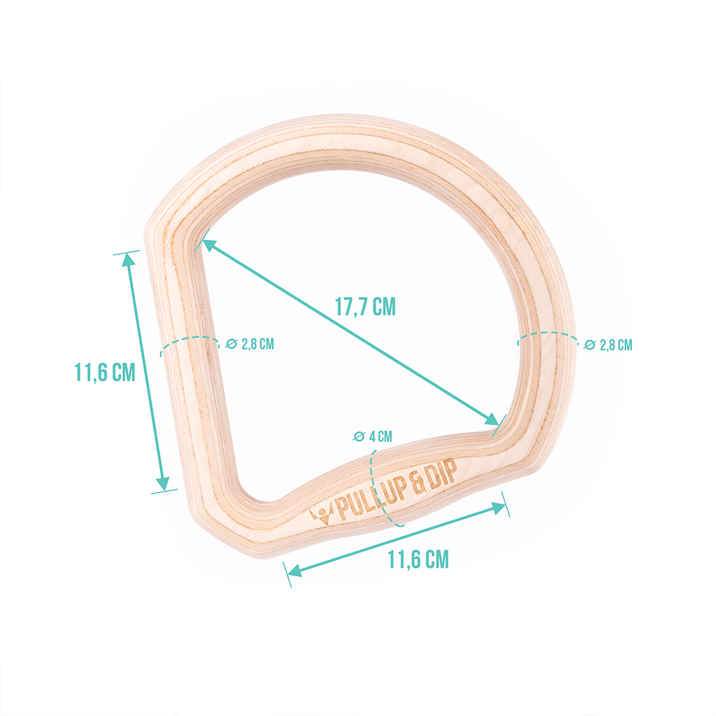TRINGS Gymnastikringe aus Holz mit drei Griffpositionen
