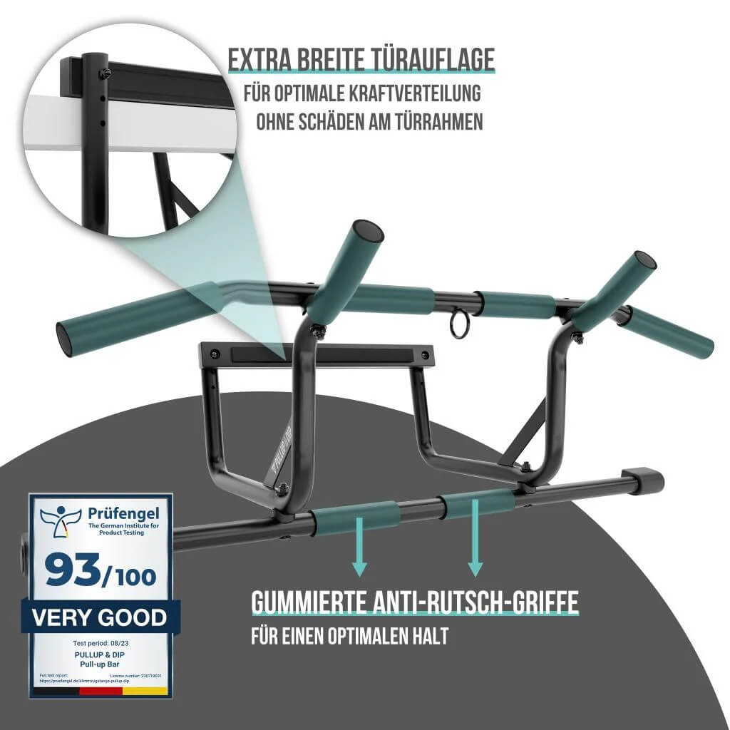 Klimmzug Anfänger Set: Tür Klimmzugstange, Klimmzugbänder 3er Set & Guide Bundle