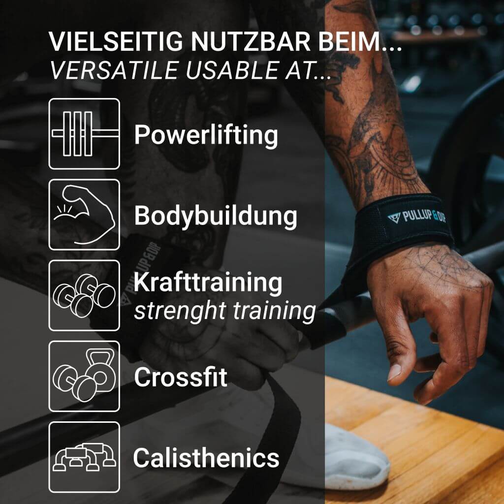 Zughilfen (gepolstert) für mehr Leistung im Krafttraining