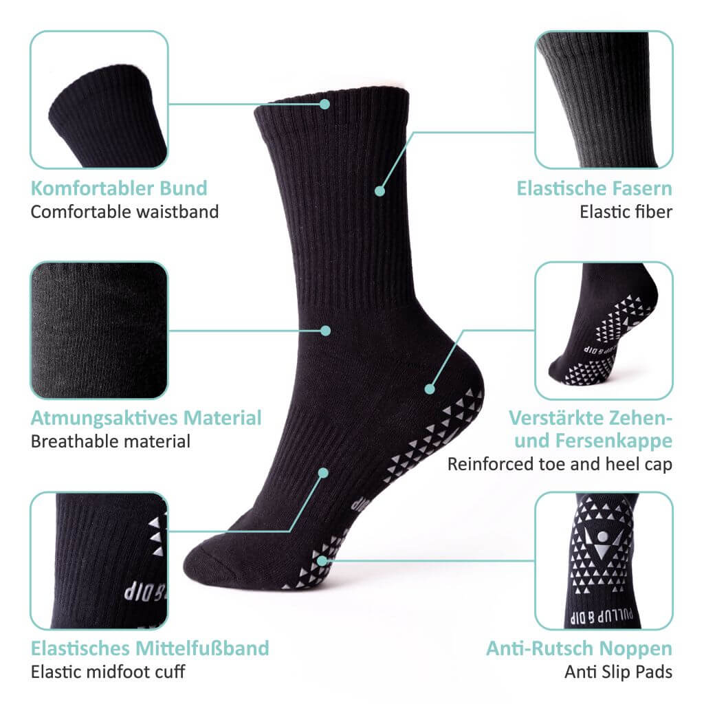 Anti-Rutsch Sportsocken, 1 Paar