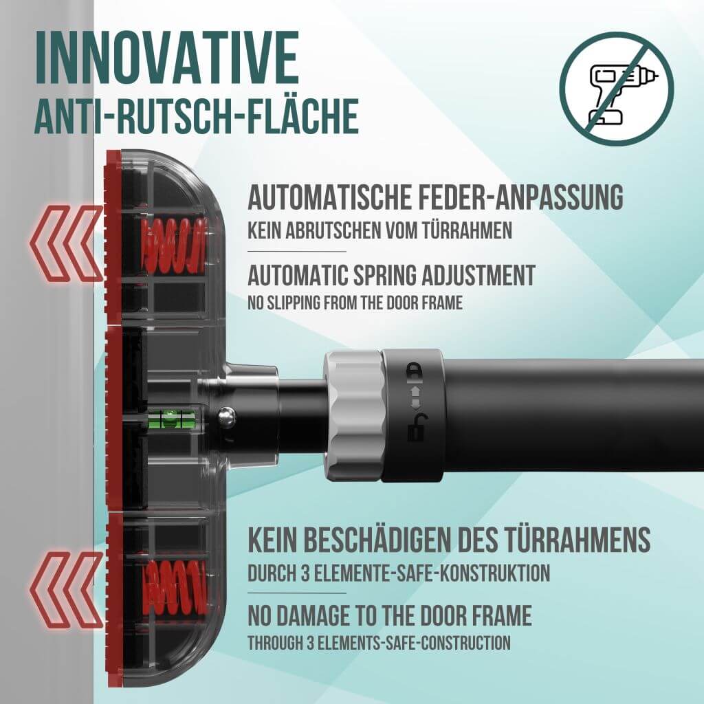 Türreck Teleskop Klimmzugstange ohne Schrauben