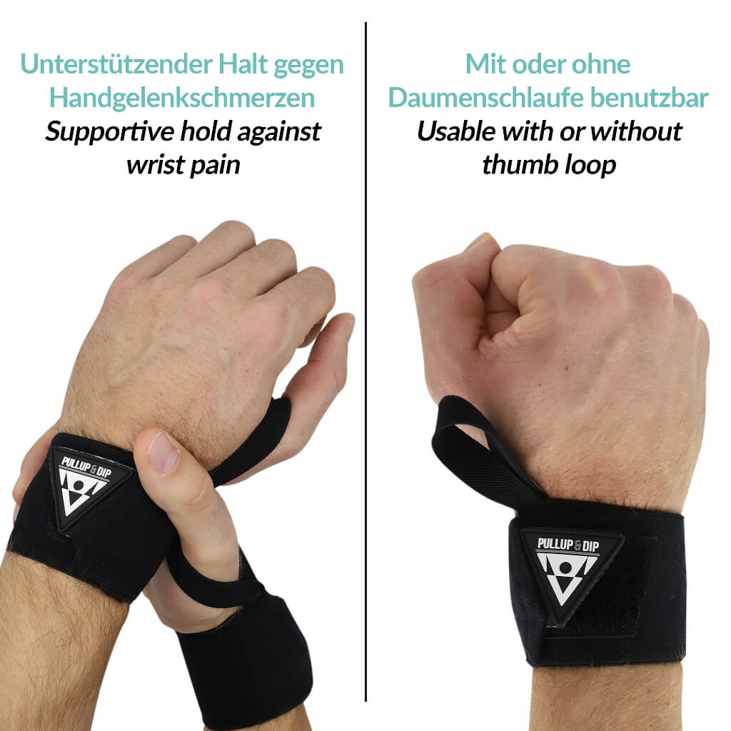 Wrist Wraps, Handgelenkbandagen für Calisthenics & Krafttraining, stabilisierend & schützend
