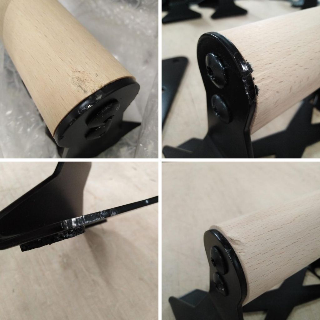 [B-Ware] Liegestützgriffe aus Holz mit ergonomischem Griff, 2. Wahl Ware