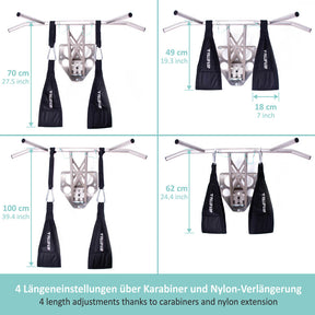 Bauchtrainingsschlaufen für Bauchmuskeltraining an Klimmzugstange und Tür Reck