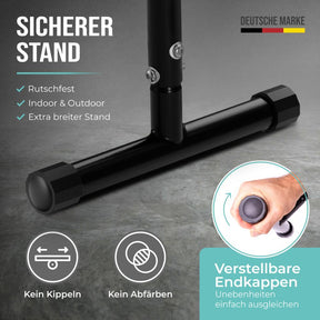 Fitness Parallettes aus Stahl, extra breiter Griff & rutschfest