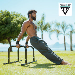 Fitness Parallettes aus Stahl, extra breiter Griff & rutschfest