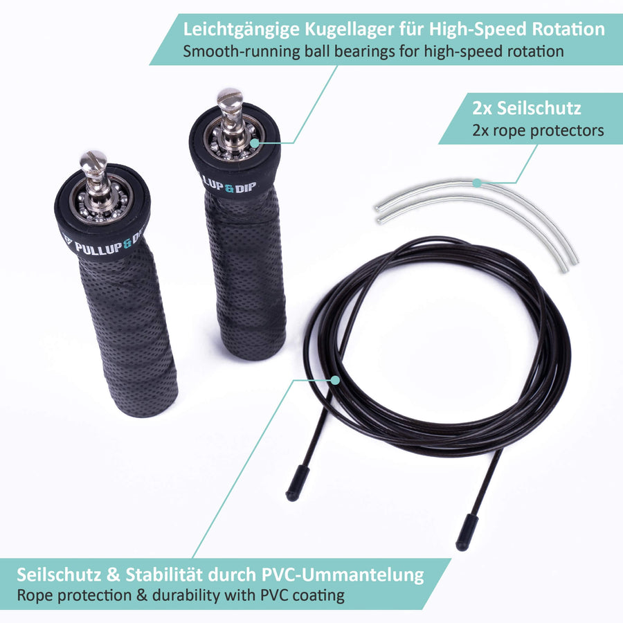 Profi Springseil 3m für Cardio, Crossfit, HIIT und mehr