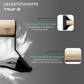 Liegestützgriffe aus Holz mit ergonomischem Griff, Push-up bars für Liegestütze und Handstand