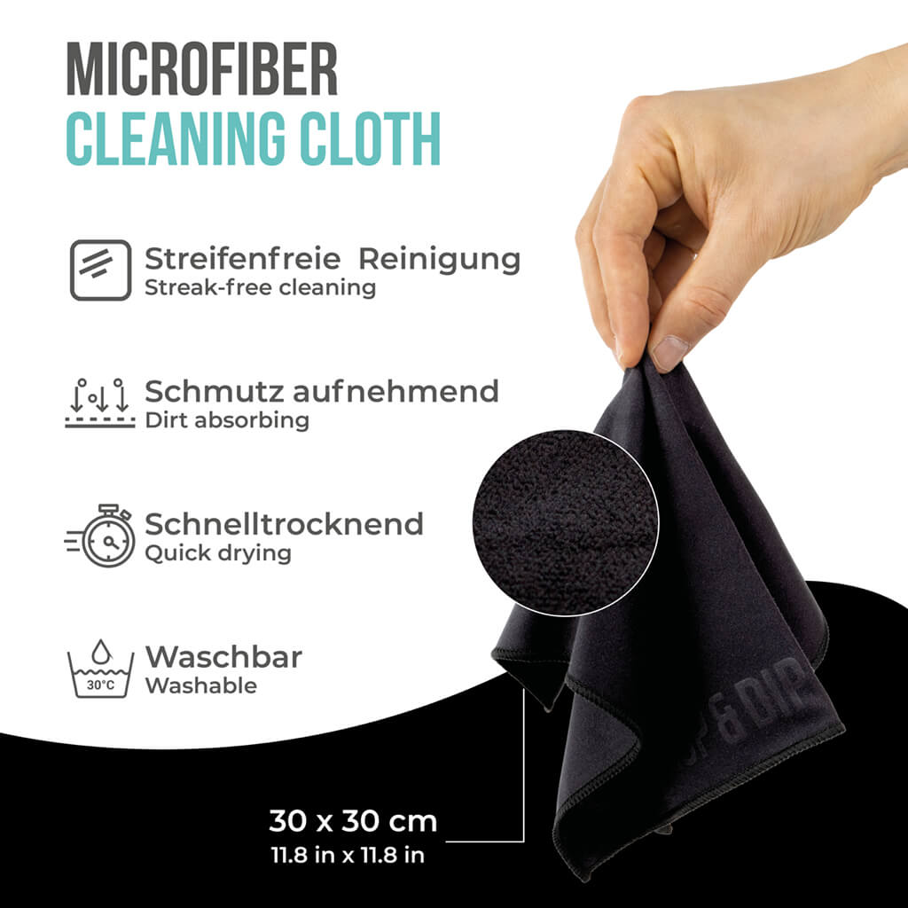 CLEAN IT! Allzweck Reiniger inkl. Mikrofasertuch, Reinigungsspray (250 ml) für dein Fitness Zubehör