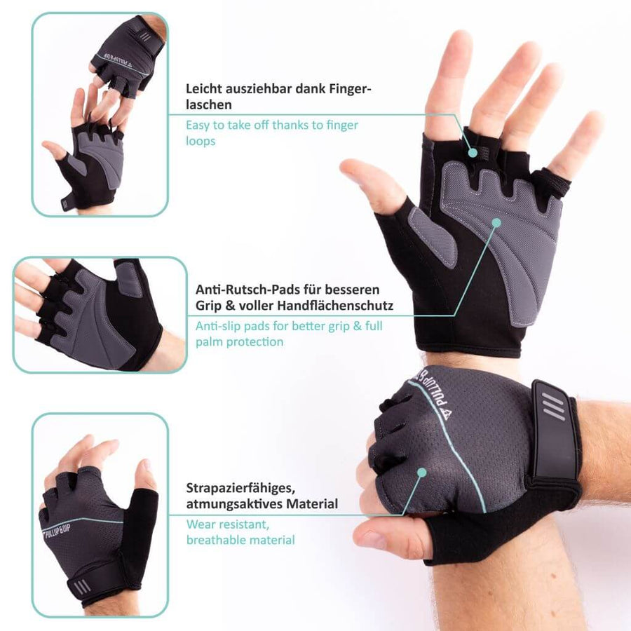 Nibra Fitness Handschuhe Mit Handgelenk-Verschluss - Gepolstert Für Gym, Crossfit & Gewichtheben - Für Männer & Frauen