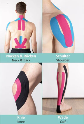 Kinesio Tapes - hautfreundliches Sport Tape in versch. Farben