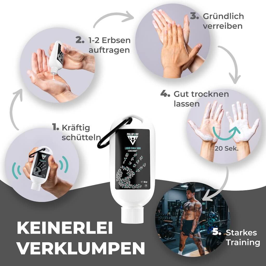 Liquid Chalk für perfekten Grip, schnell trocknend, extra stark & abwaschbar