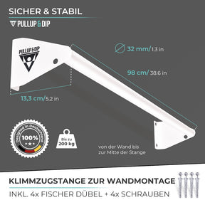 Klimmzugstange zur Wandmontage über dem Türrahmen