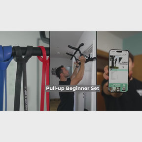 Klimmzug Anfänger Set: Tür Klimmzugstange, Klimmzugbänder 3er Set & Guide Bundle