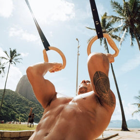 "TRINGS" Calisthenics Ringe Set mit Gurten, Türanker und Transportbeutel