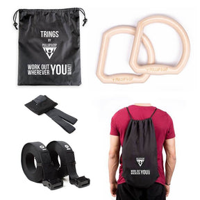 "TRINGS" Calisthenics Ringe Set mit Gurten, Türanker und Transportbeutel