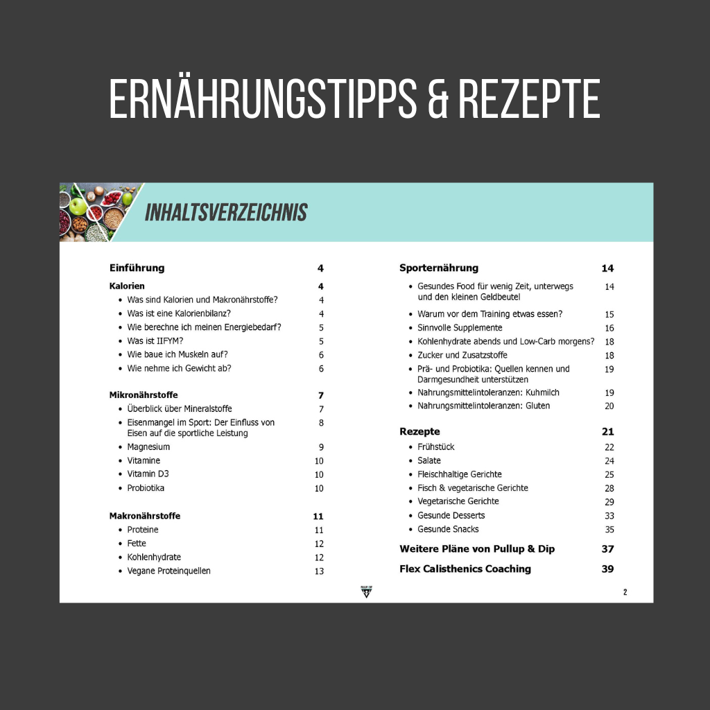 Ultimate Calisthenics Guide Bundle: Ganzkörper Bodyweight Trainingsplan, Klimmzug Trainingsplan, Warm-up & Mobility Plan und Ernährungs Rezepte Guide [PDF]