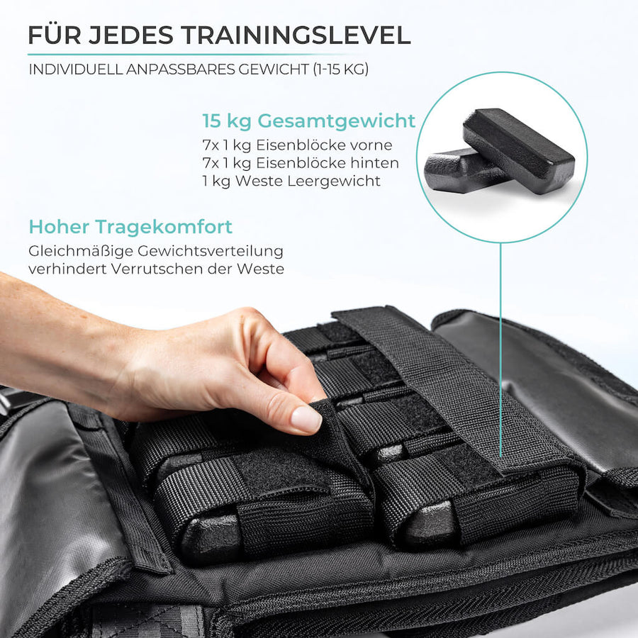 Premium Gewichtsweste Mit Gewichten Verstellbar Bis 15kg premium-gewichtsweste-mit-gewichten-verstellbar-bis-15kg