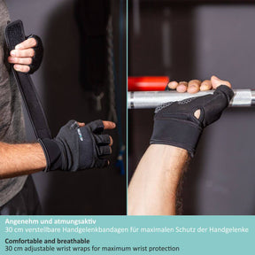 Trainingshandschuhe mit Handgelenkbandage für Männer & Frauen