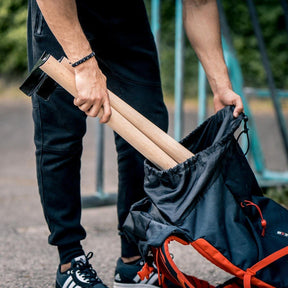 Hochwertige Holz Parallettes mit ergonomischem Holzgriff und Blech Füßen, low oder medium Ausführung