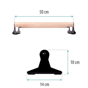[B-Ware] Holz Parallettes mit ergonomischem Holzgriff und Blech Füßen, low oder medium Ausführung