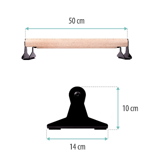 [B-Ware] Holz Parallettes mit ergonomischem Holzgriff und Blech Füßen, low oder medium Ausführung
