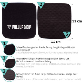 Neopren Griffpolster [4er Set] für Klimmzüge, Fitness, Krafttraining, 2 Paar