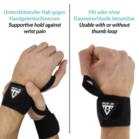 Wrist Wraps, Handgelenkbandagen für Calisthenics & Krafttraining, stabilisierend & schützend